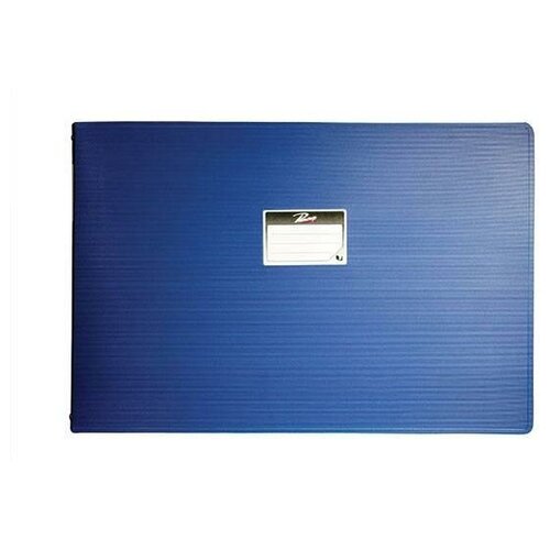 Папка на 4-х кольцах Регистр (А3, корешок 25мм, 1000мкм) синяя, горизонтальная, 10шт.