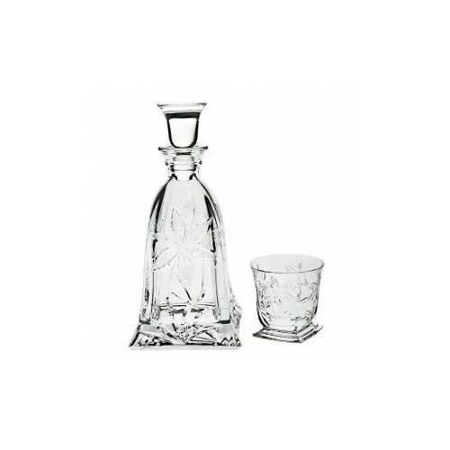 фото Набор для виски, штоф и 6 бокалов crystal bohemia , коллекция prince чехия
