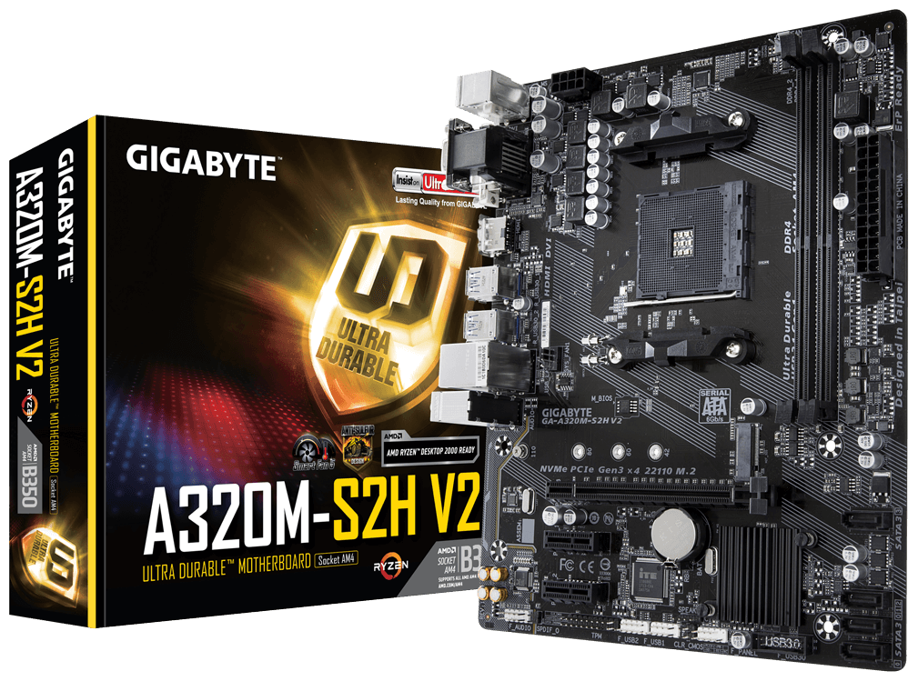 Материнская плата GigaByte GA-A320M-S2H V2