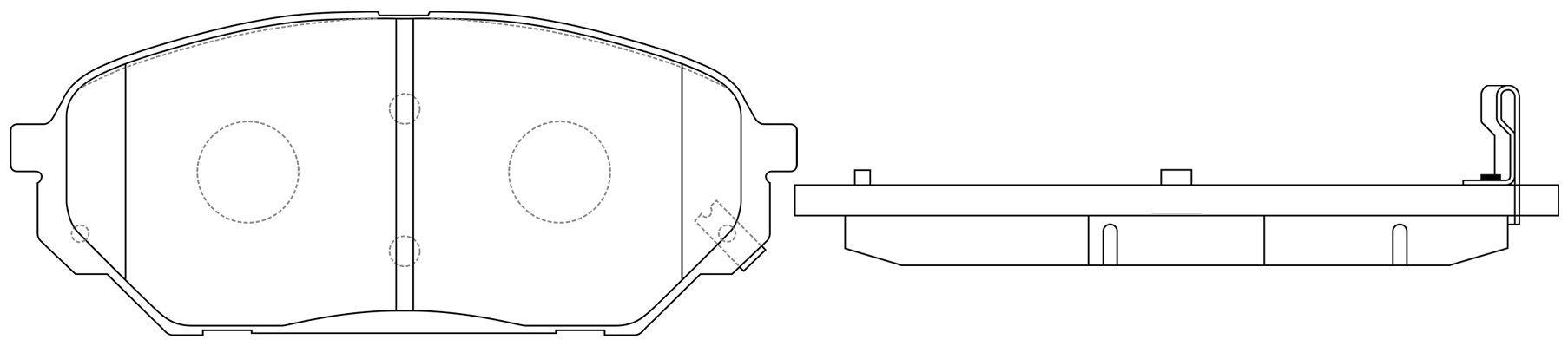 Дисковые тормозные колодки передние NIBK PN0456 для Hyundai ix55, BMW 1 series, Hyundai Veracruz (4 шт.)