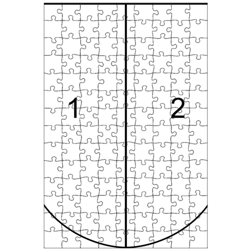фото Магнитный пазл 27x18см."щит, разделенный, половина" на холодильник lotsprints