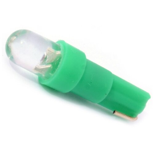 фото Светодиодная автомобильная лампа t5 - 1 dip led зеленая (10 ламп.) dled