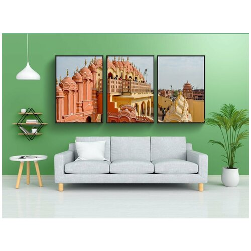 фото Набор модулных постеров для интерьера "джайпур, раджастхан, индия" 60x90 см. в тубусе, без рамки lotsprints