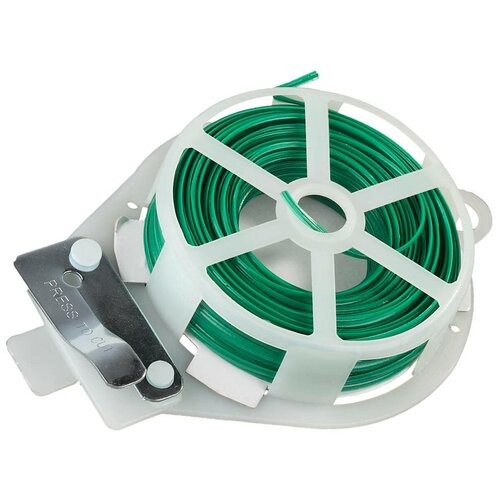 Подвязочная проволока RACO плоская 30 м с покрытием ПВХ и диспенсером 42359-53633C 330₽