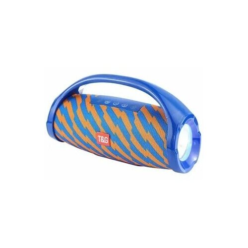 Беспроводная Bluetooth колонка T G TG-136 с фонариком FM SD USB AUX MIC сине-желтая 149000₽