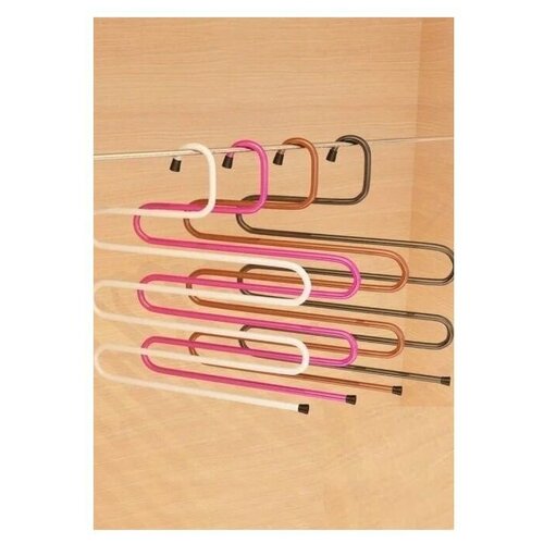 Набор вешалок для одежды (брюк) 4 шт., разноцветный