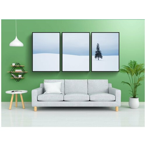 фото Набор модулных постеров для интерьера "зима, снег, некоторые люди не" 60x90 см. в тубусе, без рамки lotsprints