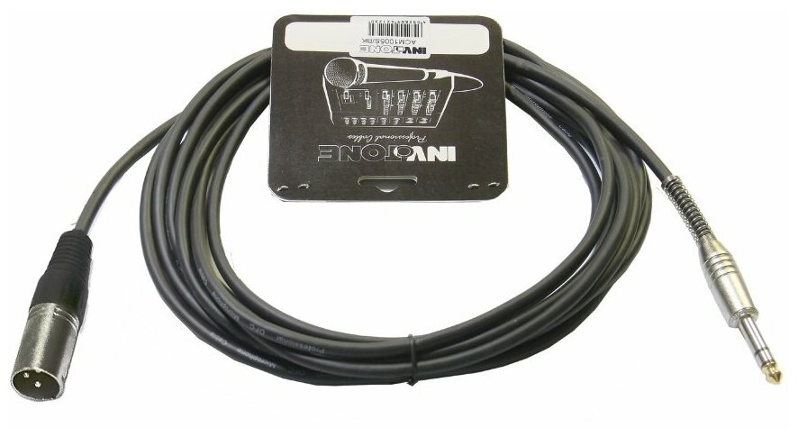 Invotone ACM1003S/BK микрофонный кабель XLR папа-Jack stereo 3 м