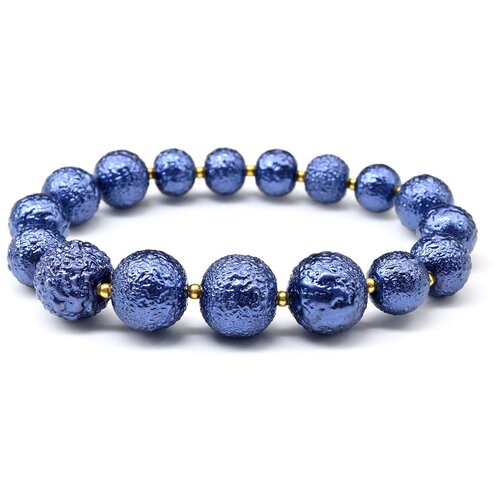 Браслет-цепочка Радуга Камня, полимерная глина, искусственный камень, мультиколор, синий браслет лабрадор шарик 8 5 9мм 18 5г радугакамня