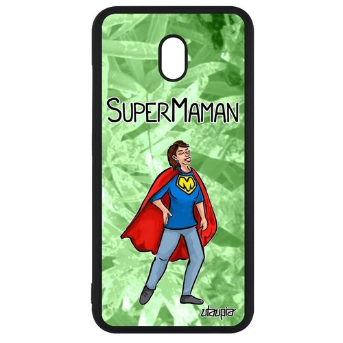 фото Ударопрочный чехол на телефон // xiaomi redmi 8a // "супермама" мамуля шутка, utaupia, светло-зеленый