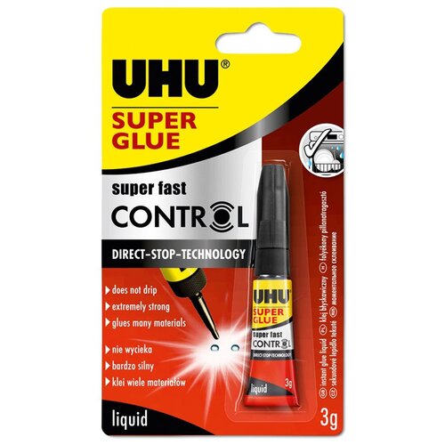 Клей цианоакрилатный UHU Super Glue 36015, 3 г, 3 мл