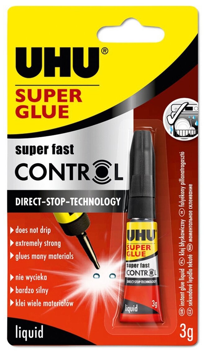 Клей цианоакрилатный UHU Super Glue 36015