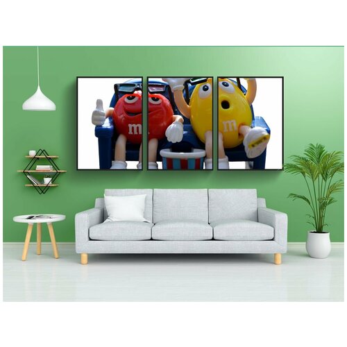 фото Набор модулных постеров для интерьера "м м, сладости, веселье" 60x90 см. в тубусе, без рамки lotsprints