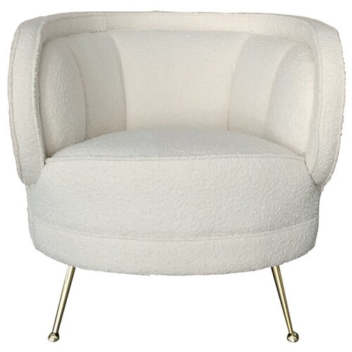 фото Garda decor кресло белое (ткань букле)