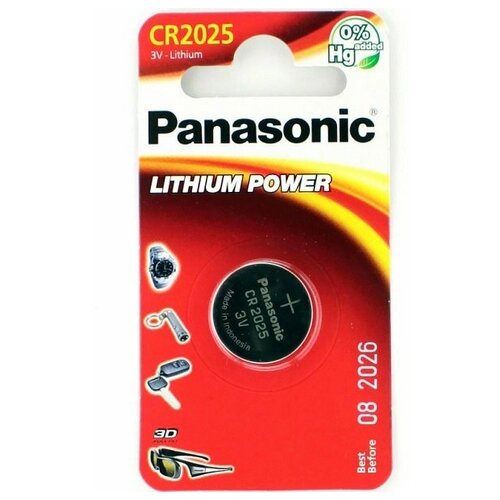 Батарейка литиевая Panasonic Lithium Power (CR2025, DL2025) 3V батарейка panasonic power cells cr2025 b6