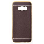 Чехол силиконовый для Samsung Galaxy S8 Litchi Grain TPU Case (Коричневый) - изображение