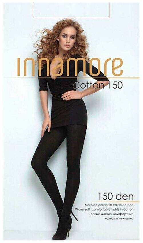 Колготки  Innamore Cotton, 150 den, размер 4, черный