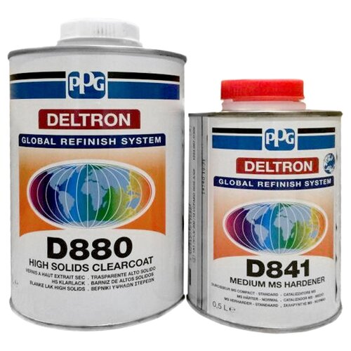 Комплект (лак, отвердитель для лака) PPG Deltron HS D880 + отвердитель Deltron D841 1000 мл 500 мл