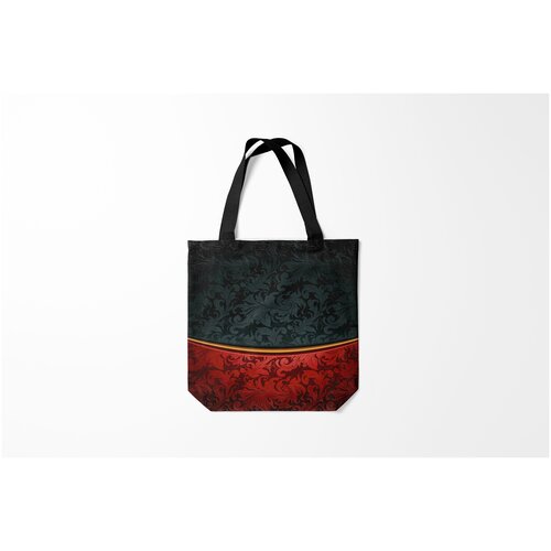 фото Сумка-шоппер / 40х40 см / тренды / абстракция узоры black and red burnettie