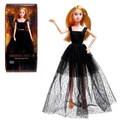 Кукла-модель шарнирная «Ксения - Модный показ» в черном платье кукла модель шарнирная ксения модный показ в черном платье