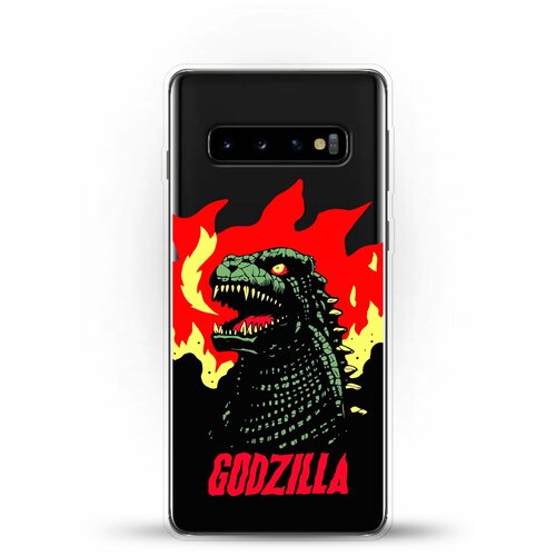 фото Силиконовый чехол годзила на samsung galaxy s10 andy & paul