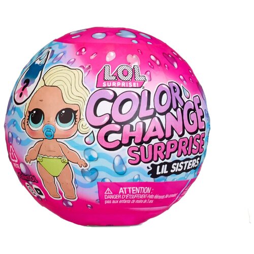 Купить Кукла LOL Surprise шарик ЛОЛ сестричка меняет цвет 5 сюрпризов! Color Change LOL 576327, L.O.L., female