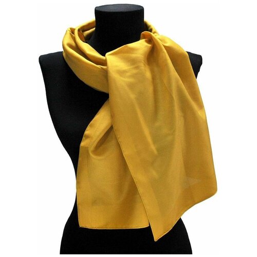 фото Шарф песочного цвета с атласной каймой 846945 not brand