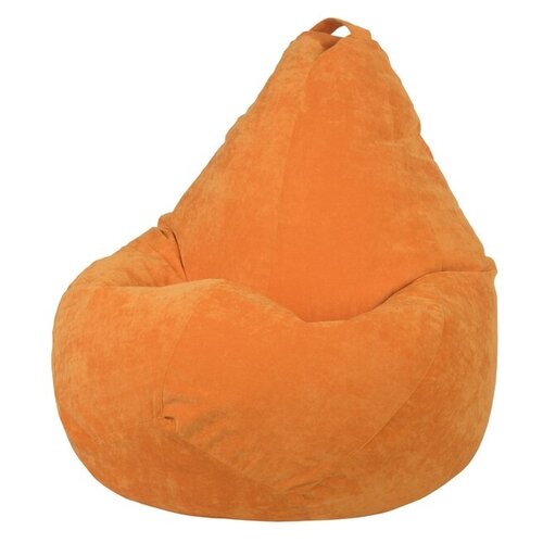 фото Кресло мешок груша оранжевый микровельвет (xl, классический) dreambag