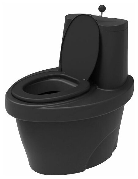 Торфяной туалет для дачи ROSTOK Комфорт (Черный)