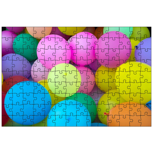 фото Магнитный пазл 27x18см."надувные шарики, красочный, разноцветный" на холодильник lotsprints