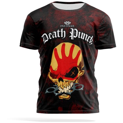 фото Футболка panin brand, размер xxxl, черный, бордовый