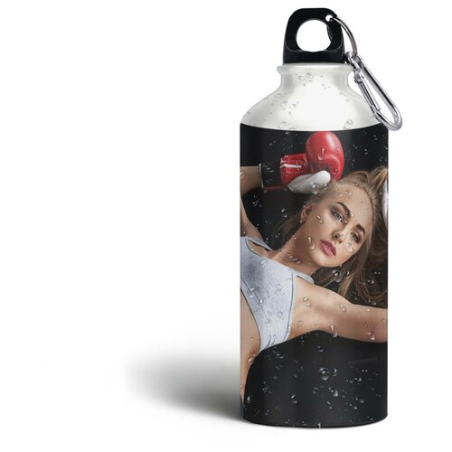 фото Бутылка спортивная/туристическая фляга спорт бокс девушка - 254 brutbottle