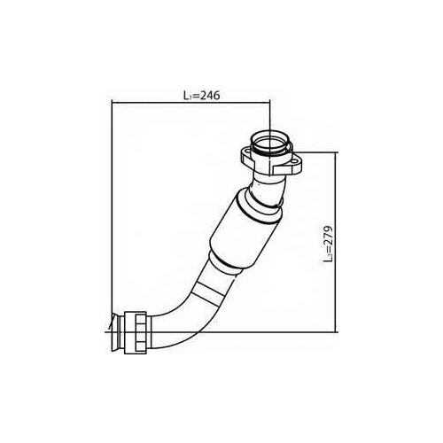 DIN54233_труба глушителя ! E- line от турбины (левая) с гофрой \MB Actros DINEX 54233
