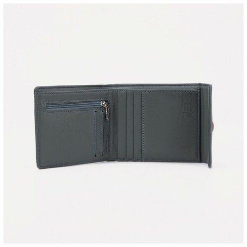 фото Кошелёк, 2 отдела на кнопках, цвет зелёный нет бренда