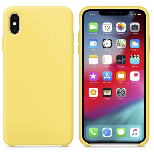 фото Чехол silicone case для iphone x (жёлтый) ican