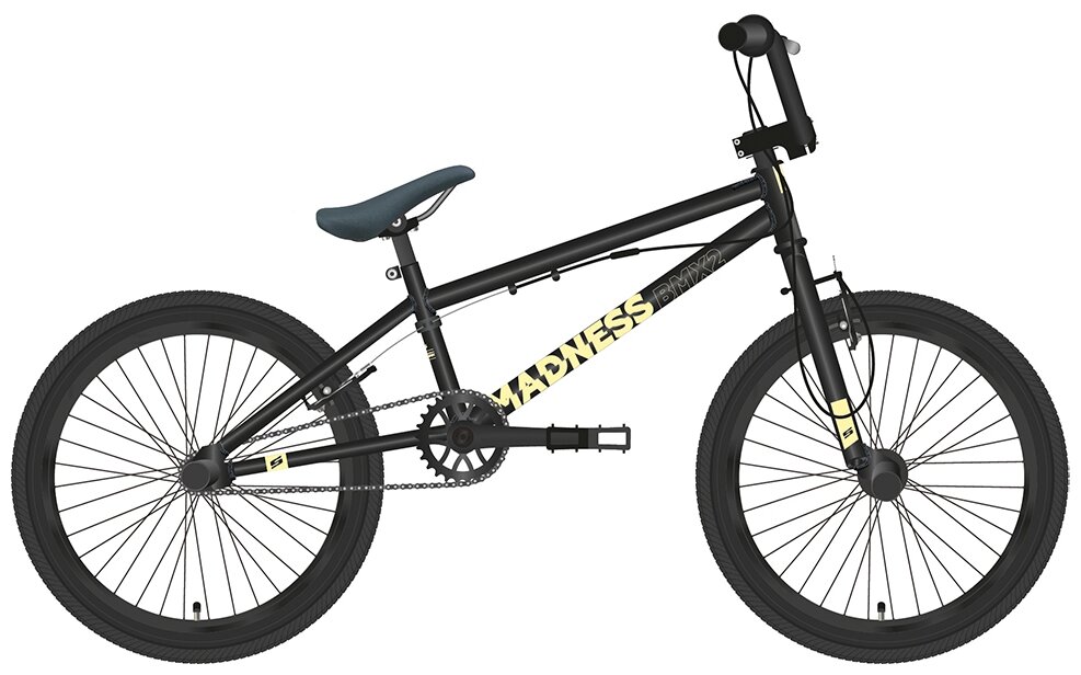 Велосипед Stark'22 Madness BMX 2 черный/кремовый
