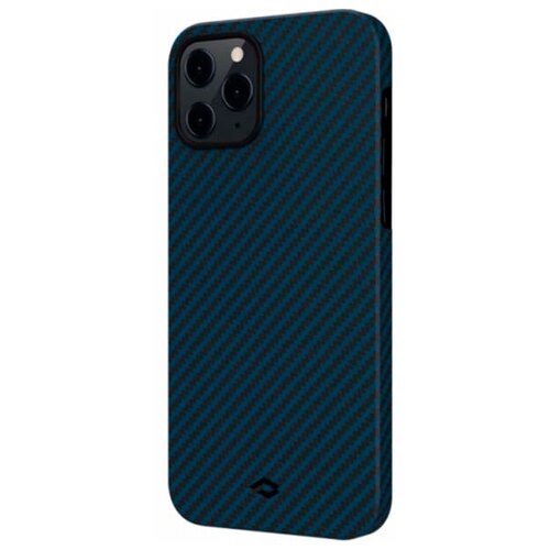 фото Чехол-накладка pitaka magez case для iphone 12 pro 6.1' сине-ченрный (арамид)