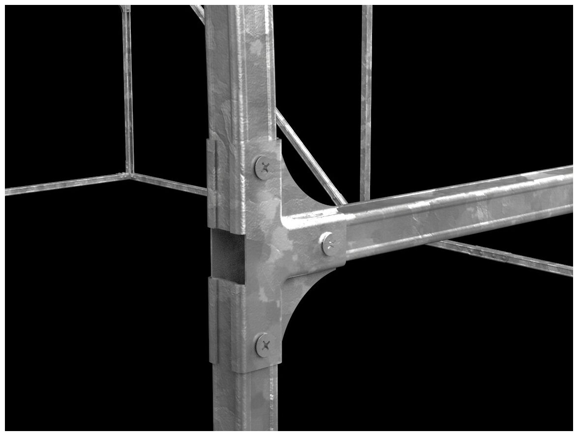 Теплица под чехол AGRUS каркас 3x4х2,1 оцинкованная,краб (шаг 1м) - фотография № 4