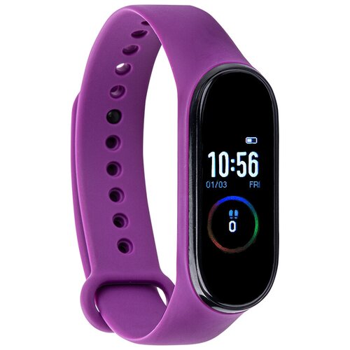 Ремешок для Xiaomi Mi Band 3/4. Силикон. Фиолетовый.