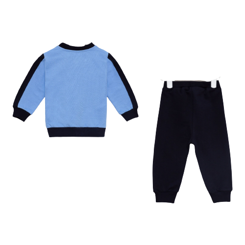 TAKRO Комплект для мальчика (кофточка, штанишки), тёмно-синий/голубой, рост 68-74