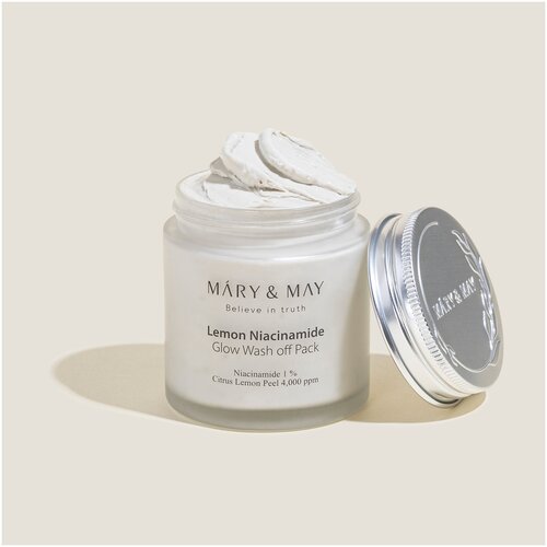 Маска глиняная для лица c лимоном и ниацинамидом | Mary&May Lemon Niacinamide Glow Wash Off Pack 125g осветляющая глиняная маска для лица с лимоном и ниацинамидом mary