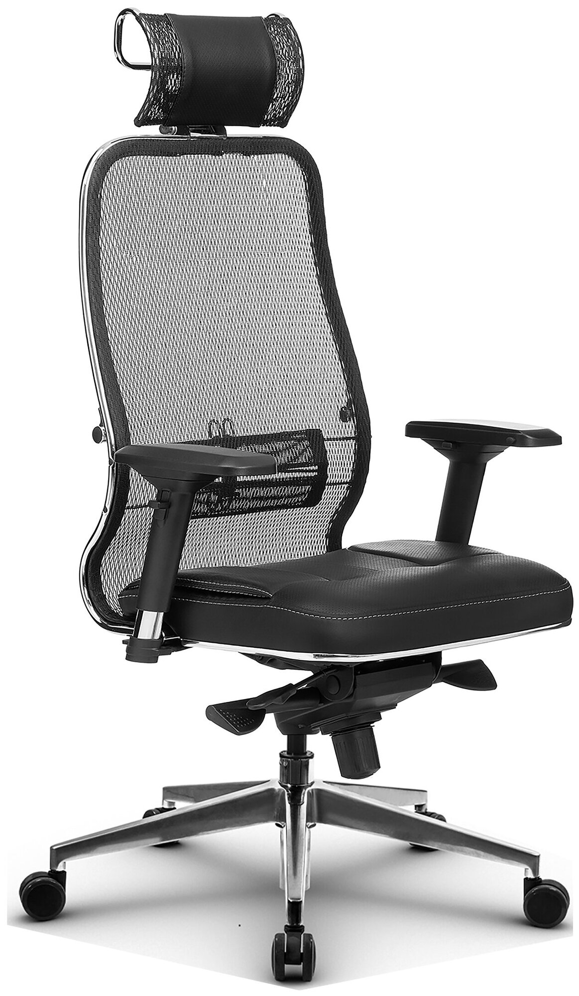 Компьютерное кресло Метта Samurai SL-3.04 для руководителя, обивка: текстиль/искусственная кожа, цвет: черный