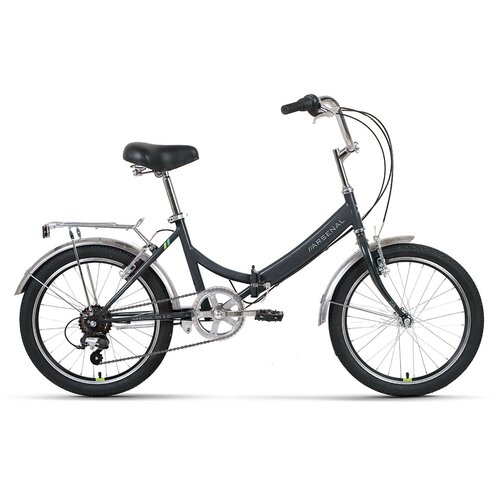 Городской велосипед FORWARD Arsenal 20 2.0 (2022) темно-серый/зеленый 14