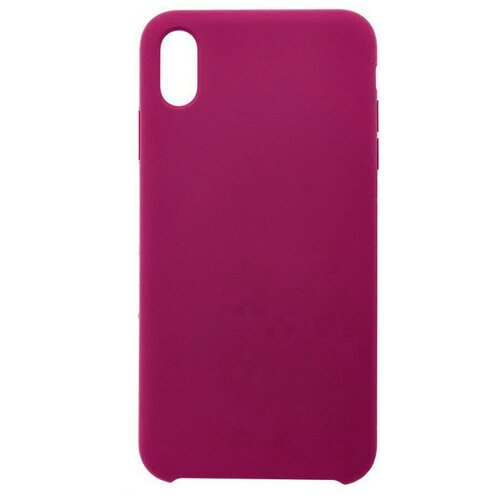 Силиконовая накладка без логотипа (Silicone Case) для Apple iPhone XR бордовый