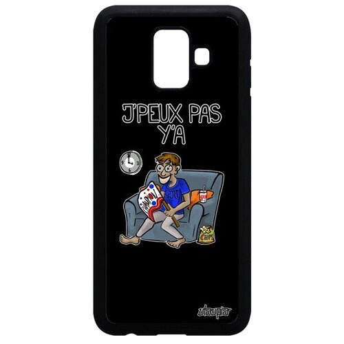 фото Качественный чехол на смартфон // samsung galaxy a6 2018 // "не могу - смотрю гандбол!" картинка спорт, utaupia, черный