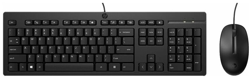 Комплект проводной клавиатура+мышь HP 225 Wired Mouse and Keyboard Combo-RUSS