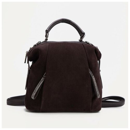 фото Рюкзак на молнии, цвет коричневый