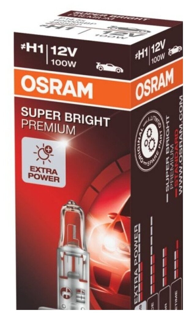 Галогенная лампа H1 (100) P14.5s SUPER BRIGHT PREMIUM RALLY 12V OSRAM/Автолампы