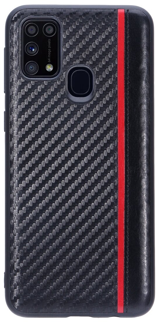 Чехол накладка G-Case Carbon для Samsung Galaxy M31 черная