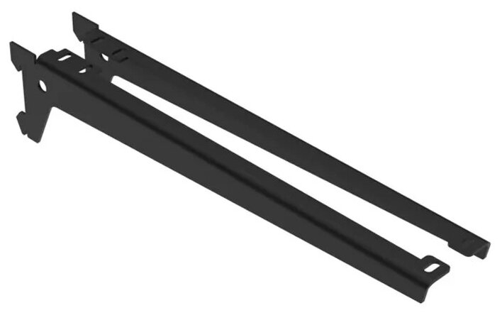 Кронштейн одинарный для ДСП 330 мм 2 шт (L+R) черный